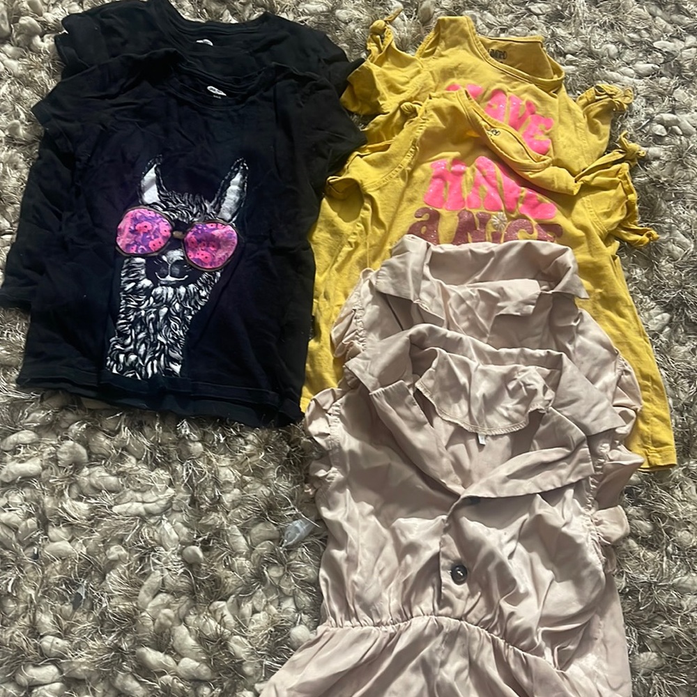 Two sets of tops, two rompers